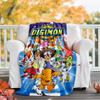 1pc Digimon Theme Blanket - Digital Print, Polyester, Cozy for All Seasons, Perfect for Outdoor, and Travel