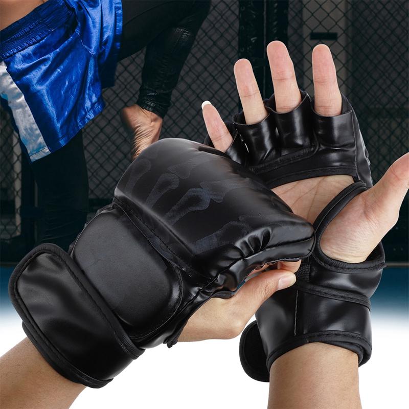 Боевые перчатки MMA Half Fingers, удобные, простые в использовании, прочные, воздухопроницаемые, боксерские перчатки для мужчин