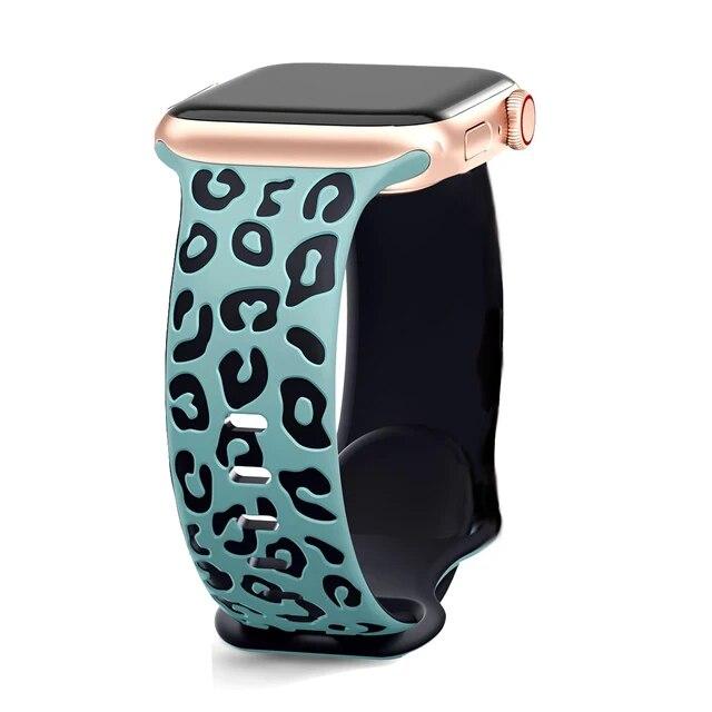 Ремешки Для Apple Watch Band 40мм 44мм 42мм 45мм 41мм 49мм 46мм Силиконовый Гравированный Correa Браслет Серия 8 9 7 SE 6 ultra 2 3 10