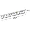 3D Turbocharged Car Sticker Turbo Metal Alloy Badge Rear Side Marking Decorative Modification Accessory for Vehicle