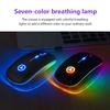 Тонкая перезаряжаемая Bluetooth/USB беспроводная мышь со светодиодной подсветкой RGB для планшетных ПК и iPad