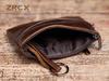 Мини-портмоне из натуральной кожи, маленький кошелек для мужчин и женщин, коричневый, винтажный, Повседневный, маленькая сумка для кредитных карт, карман на молнии, сумка для ключей NASVA