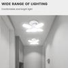 E27 Складная светодиодная лампа 28 Вт в форме вентилятора, деформируемая, 6500K, светодиодная настенная лампа для подсобного помещения, сарая, мастерской, склада, белый свет-лист