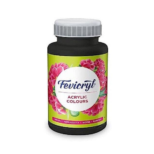 Fevicryl Acrylic Colour For Artists Black Color 500ml MN3134