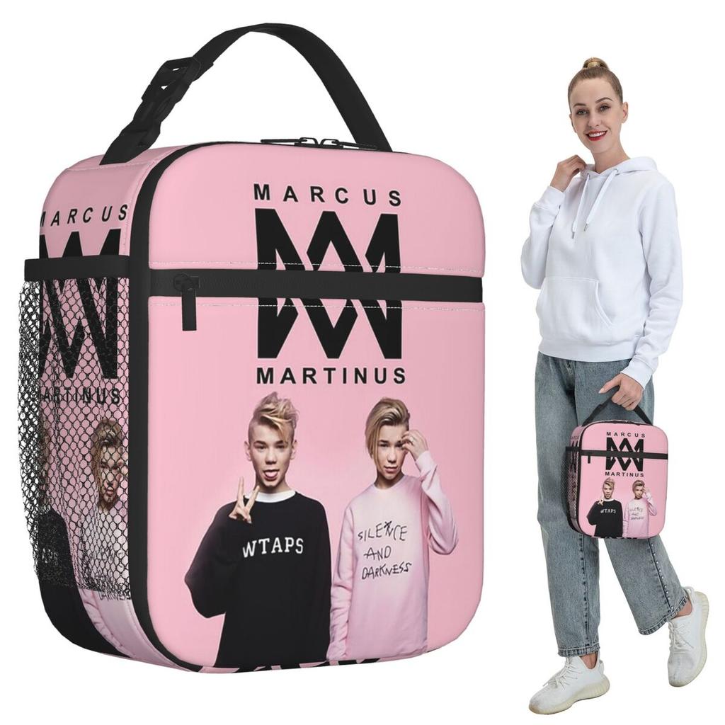 Популярная Забавная Изолированная Сумка-Ланчбокс Marcus And Martinus для Детей Школьная Сумка-Холодильник Термоконтейнер для Еды Сумка-Тоут Ланч-Боксы Контейнер