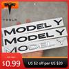 Автомобильная наклейка Tesla 1 шт. ABS 3D буквы Логотип ModelY Хромированные Черные Наклейки Значок Эмблема на задний багажник автомобиля Для Tesla Model Y Автонаклейки