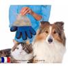 Gant de toilettage - Brosse - Massage - Facile à nettoyer - Pour chien et chat - Taille moyenne