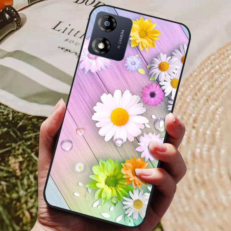 Для Motorola Moto E13 Чехол Мягкий ТПУ Силиконовая Задняя Крышка для Moto E13 Чехлы для Телефона MotoE13 E 13 Защитный Модный Чехол Черный