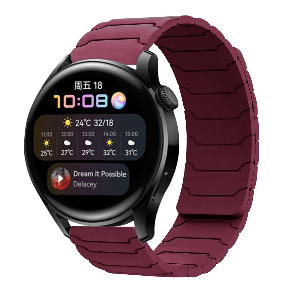 Силиконовый магнитный ремешок 20мм 22мм 18мм для Samsung Galaxy watch 7/6/5 active 2 amazfit браслет HUAWEI watch GT 2e 3 ремешок