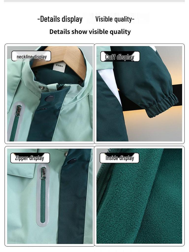 Мужская куртка-ветровка в стиле колор-блок – Куртка 3-в-1 для весны и осени – Крутая и модная верхняя одежда