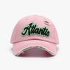 Baseball cap women's soft top outdoor European and American letter embroidery men's hat fashion soft top washed big head circumference cap