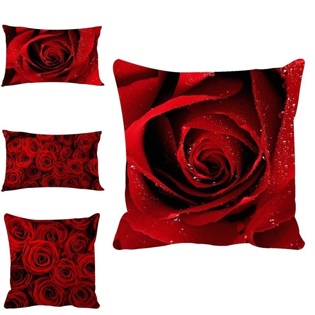 Elegant Romantic Rose Pillowcases In Soft Polyester Perfect For Home Decor And Comfort