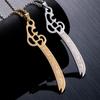 Sword Muslim Islam Knife Pendant Necklace Stainless Steel Arabic For Men Women Religious Jewlery