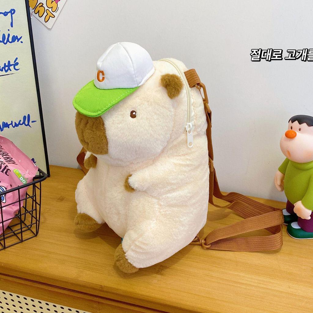 2023 Cute Capybara Plush Large Capacity Backpack for Women & Kids