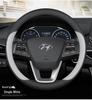 Ультратонкий чехол на руль из натуральной кожи для Hyundai Elantra, Tucson, Sonata, Santa Fe и Mistra.