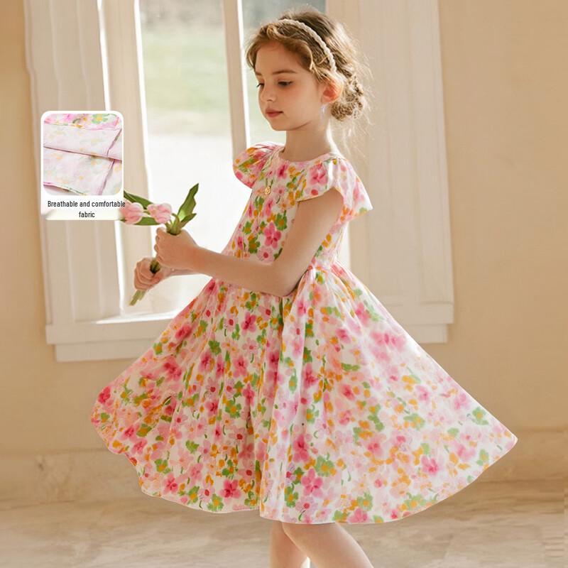 Disney Girls' 2025 Summer Floral Dress