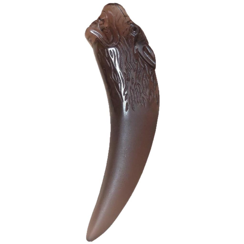 Мужское модное ожерелье с подвеской из обсидиана в виде клыка волка – Идеальный подарок на День святого Валентина для него.