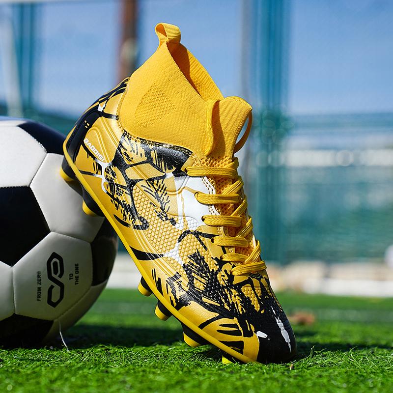 32-46 футбольные бутсы мужские спортивные футбольные бутсы с высоким берцем и длинными ногтями, большие размеры, молодежные спортивные футбольные бутсы, детские футбольные бутсы