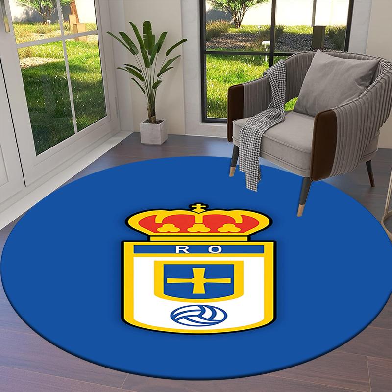 Круглый ковер Real Madrid CF, Ковер для гостиной, спальни, дивана, игровой комнаты, Декор, Нескользящий коврик для пола