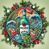 Винтажное металлическое настенное панно Bacardi, круглое, 7,8 дюйма, для бара, домашнего декора, 2D плоская алюминиевая табличка