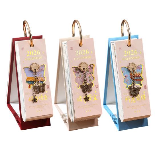 Винтажный настенный перекидной календарь в европейском стиле 2026 года, масляная живопись, январь-декабрь, настольный планер