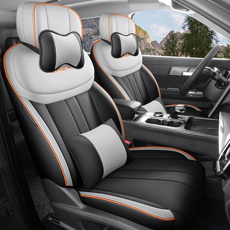 New Model Universal Full Leather Car Seat Cushion for Fengyun T6, Five-Seat, All-Season