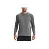 Under Armour Однотонная тренировочная футболка с круглым вырезом и длинным рукавом реглан, мужские топы, серая 1327970-001