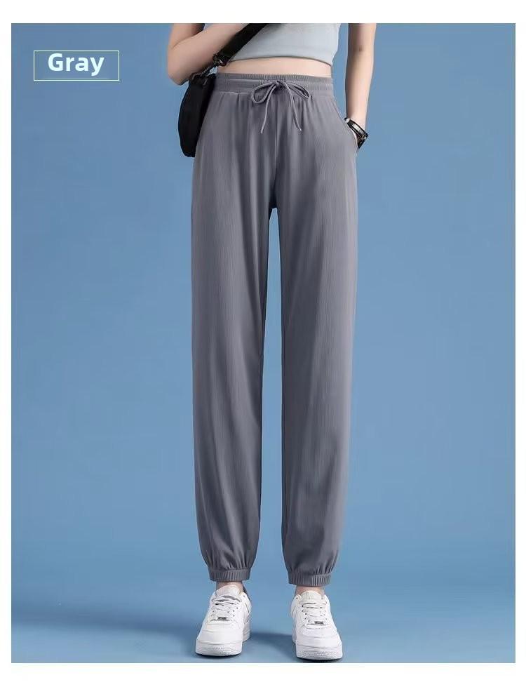 Женские быстросохнущие летние леггинсы Ice Silk — свободные, тонкие, доступны в больших размерах в 2023 году