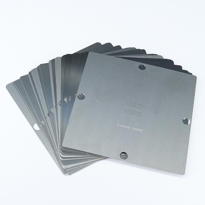 BGA Memory Steel Stencil Set: 90x90 Solder Paste for DDR2, DDR2-4, DDR3, DDR5 Graphics Memory (12/14 Pieces)