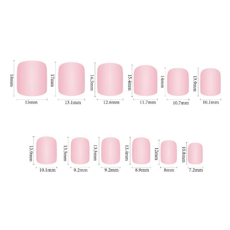 24 шт. Французские вишневые блестящие накладные ногти с желеобразным клеем, съемные, полное покрытие, накладные искусственные ногти