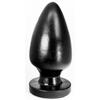 Plug Anal - Egg Hung System - 19 Cm Insérable - PVC Noir - Forme Ovale - Adulte