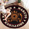Anime Naruto Round Carpets for Living Room Rugs Soft Flannel Floor Area Rug Bedroom Carpet Mat for Children Kitchen Rug