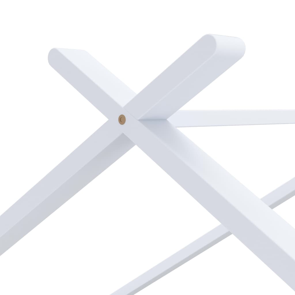 Kids  Bed Frame White Solid Pine Wood 90 x 200 cm