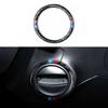 Углеродное волокно, кнопка запуска двигателя автомобиля, кнопка зажигания, замочная скважина, кольцо, наклейка для BMW E60 5 серии 2008-10, аксессуары