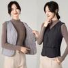 Down Cotton Vest Women's Short Autumn and Winter Velvet Warm Inner Wear Vest Slim Vest Thin Versatile Liner