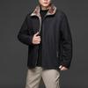 Осень и зима Новое пальто Куртка мужская флисовая утолщенная теплая одежда с хлопковой подкладкой Модное пальто
