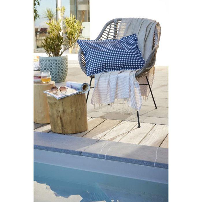 Housse de coussin "Outdoor" toutes dimensions L'effet Papillon - 40x60 - Vickie Minuit