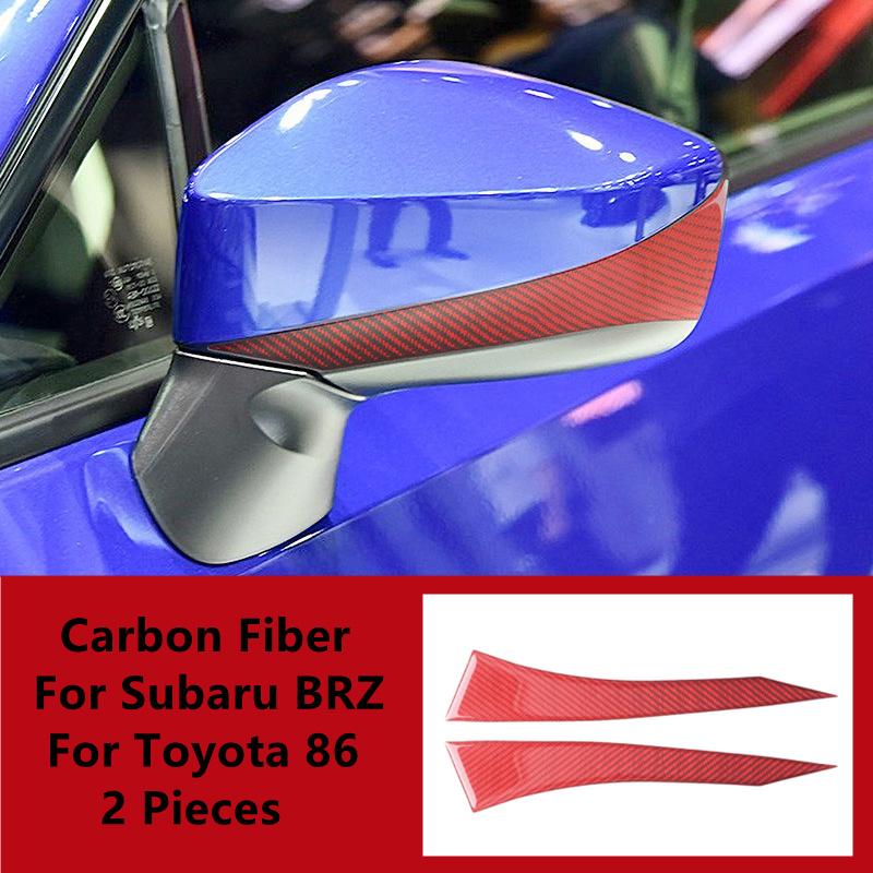 Углеродное волокно, украшение для зеркала заднего вида автомобиля, накладка, боковое зеркало заднего вида, Декор, наклейка, наклейки для Subaru BRZ для Toyota