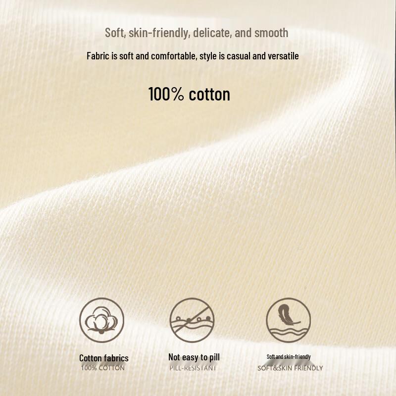 Baleno Women's 2026 Spring Pure Cotton Loose Fit Long Sleeve Tee