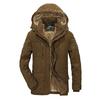 Winter Men's Warm Large Size Parka Outerwear Fur Lined Long Fleece Thickening Hooded Casual Coat