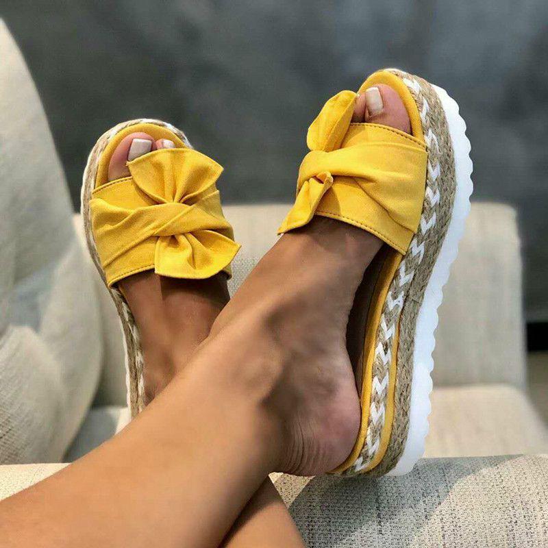 Breathable Bow Knot Sandals Shoes Women With Flexible Sole And Padded Insole For Comfort