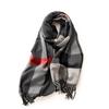 Scarf Women's Winter 2025 New Plaid Printing Tassel Imitation Cashmere Scarf Fashion Warm Shawl Scarf