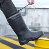 Водонепроницаемый комплект резиновые сапоги нескользящие модные уличные водные туфли взрослые износостойкие новые для通勤 бархатные теплые мужские дождевые туфли