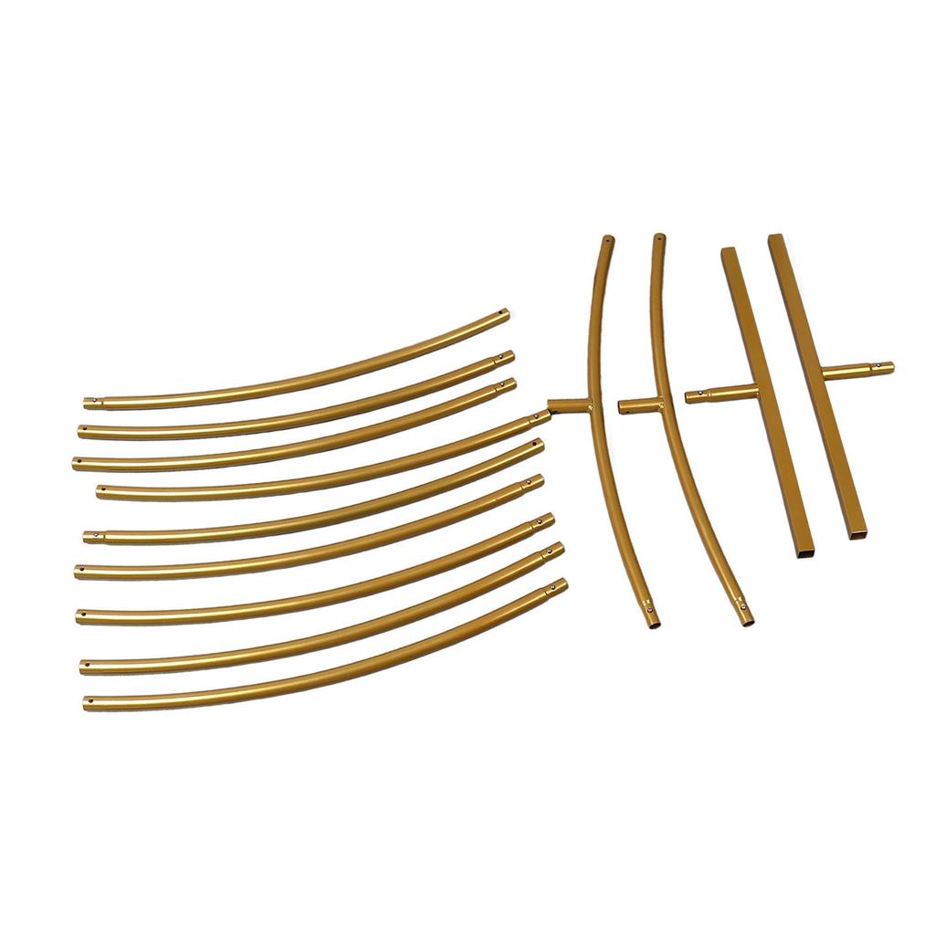 Round Balloon Arch Kit Decoration Gold Backdrop Stand for Wedding Birthday Party Graduation