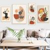 Настенные картины в стиле бохо, обнаженная девушка, абстрактная геометрия, листья, растение, холст, живопись, постеры на скандинавскую тему для интерьера, декора гостиной