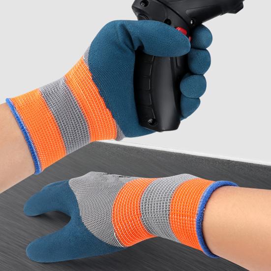 Дышащие садовые перчатки с латексным покрытием и текстурированным захватом - Водонепроницаемые и устойчивые к проколам