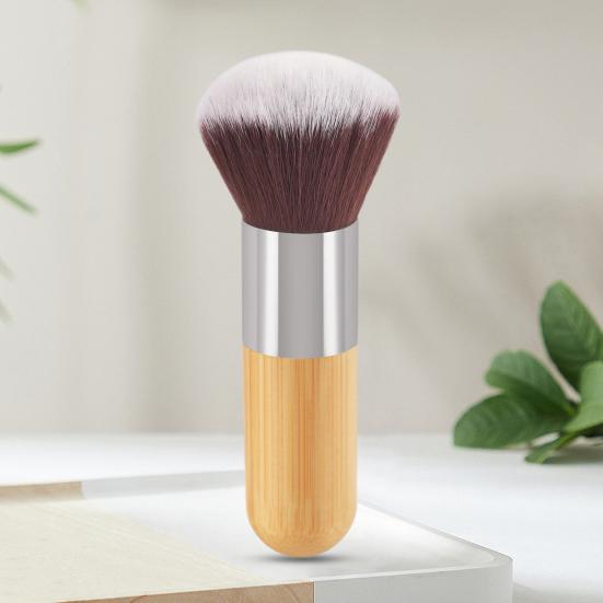 Универсальная кисть для тональной основы с бамбуковой ручкой, косметические инструменты для макияжа