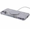 For iPhone 16 Plus Case Compatible with MagSafe Sparkly Leopard Print Clear TPU Phone Cover