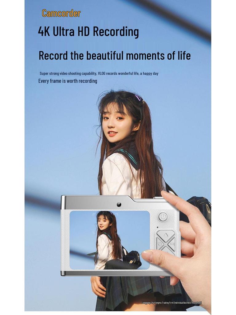 Цифровая камера с двумя объективами высокой четкости для студентов - Ретро CCD-дизайн