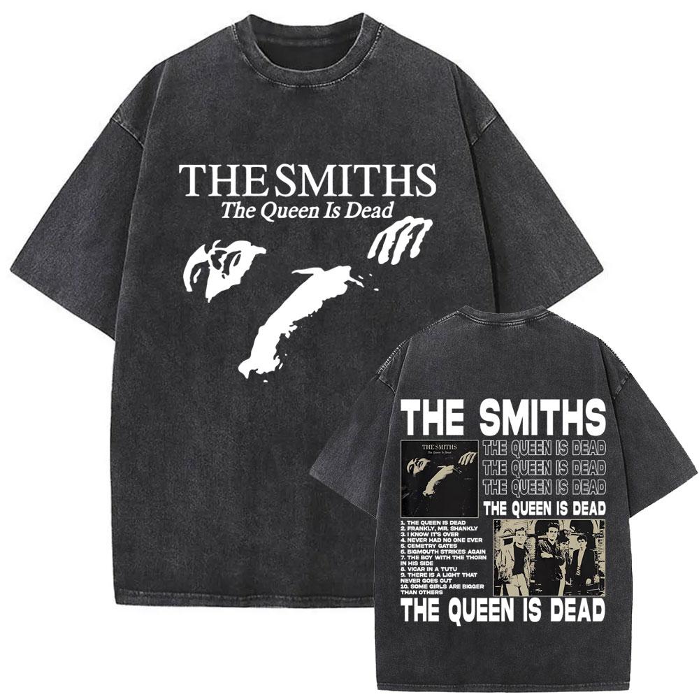 Rock Band The Smiths Более громкая Винтажная стираная футболка Альтернативная s Инди Морисси Футболка The Queen Is Dead Футболки Унисекс